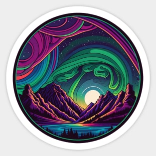 Twisting Aurora Sticker